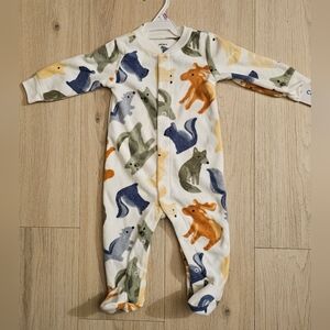 Carter's Fleece Woodland Animal Footed Sleeper